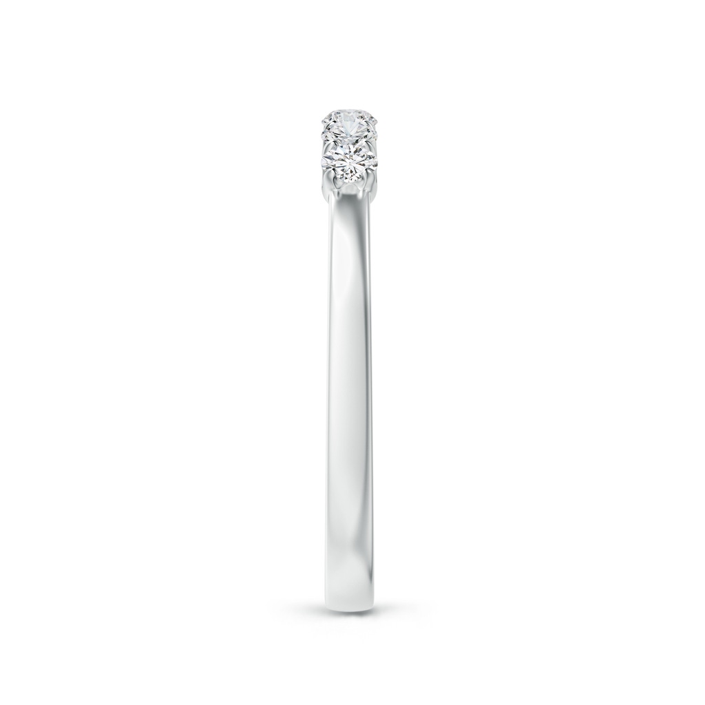 2.3mm HSI2 Fishtail-Set Diamond Six Stone Wedding Band in White Gold Side-2