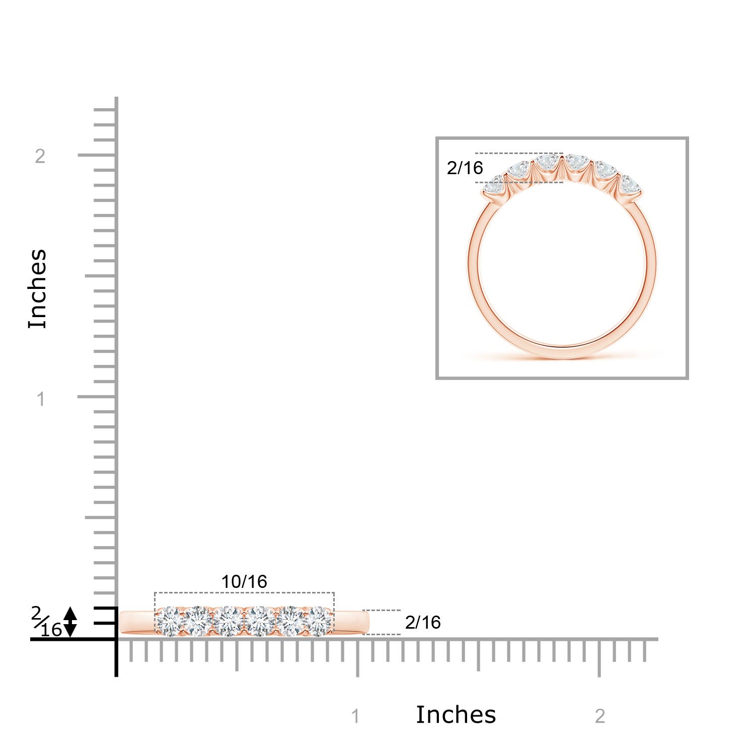 G, VS2 / 0.63 CT / 14 KT Rose Gold