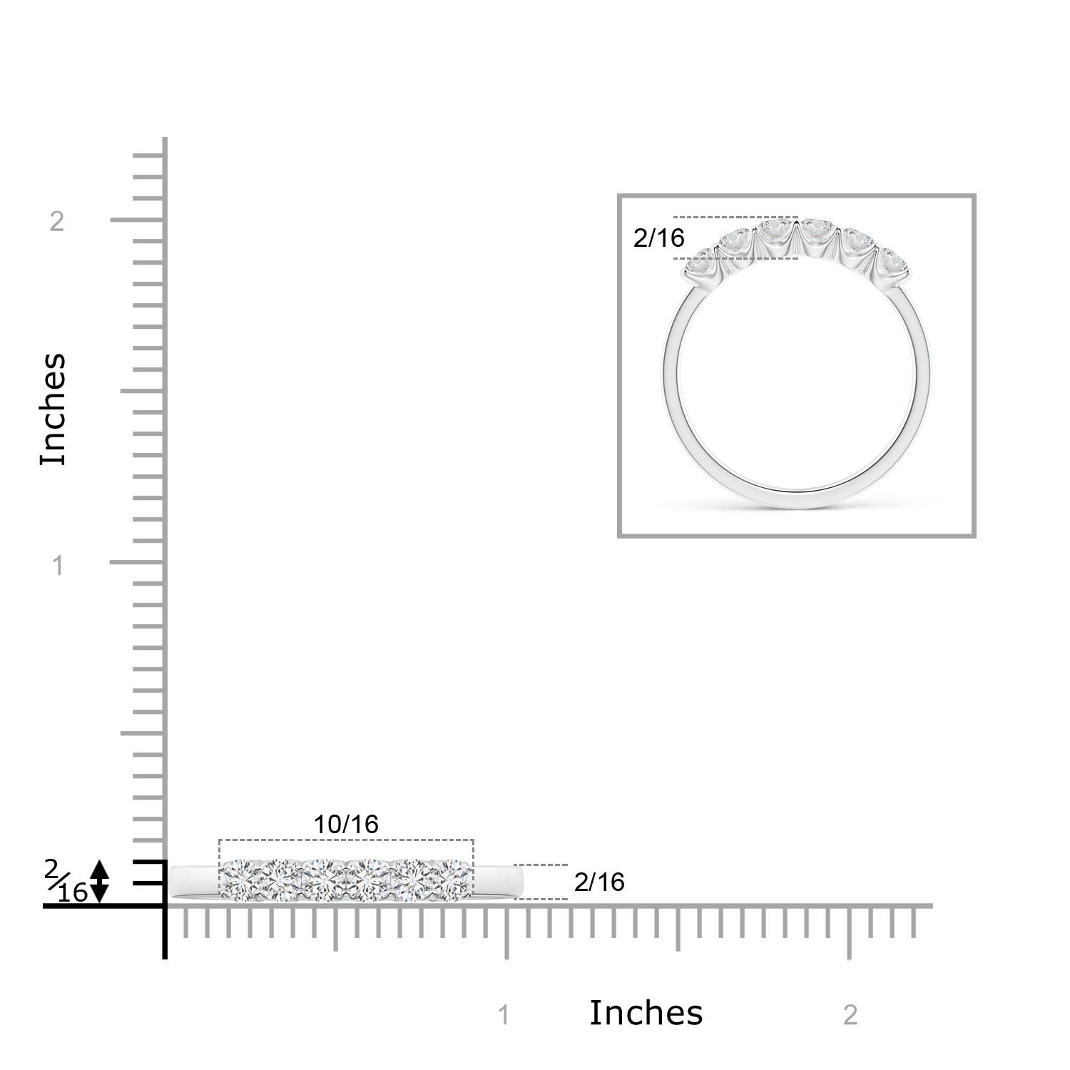 H, SI2 / 0.63 CT / 14 KT White Gold