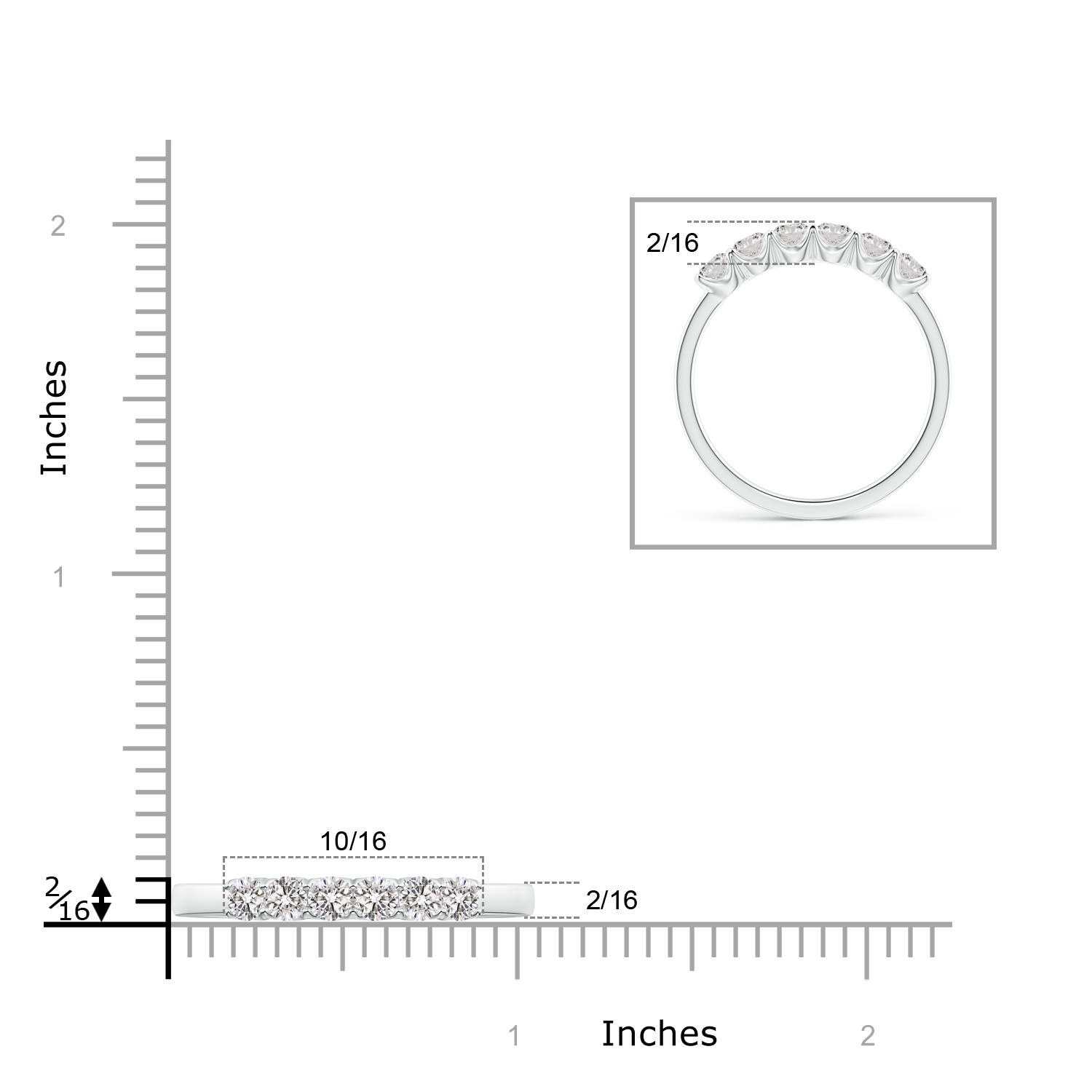 I-J, I1-I2 / 0.63 CT / 14 KT White Gold