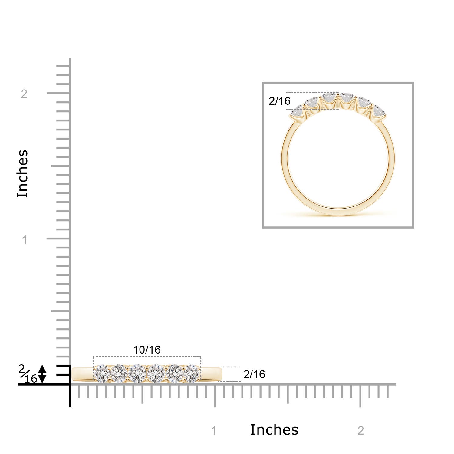 I-J, I1-I2 / 0.63 CT / 14 KT Yellow Gold