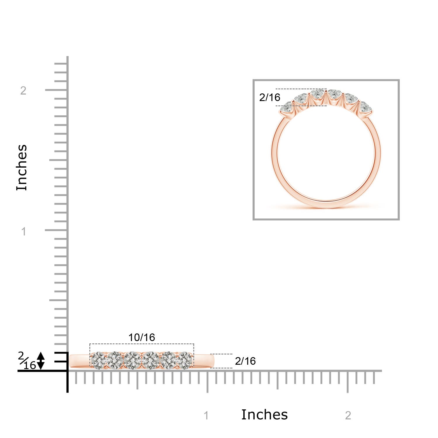 K, I3 / 0.63 CT / 14 KT Rose Gold