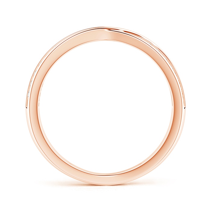 1.3mm GVS2 Criss-Cross Channel-Set Diamond Wedding Band in Rose Gold side-1