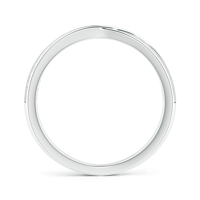 1.3mm HSI2 Criss-Cross Channel-Set Diamond Wedding Band in White Gold side-1