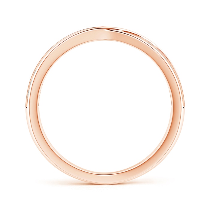 1.3mm KI3 Criss-Cross Channel-Set Diamond Wedding Band in Rose Gold side-1