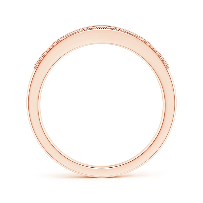 2.2mm GVS2 Milgrain Outlined Channel-Set Diamond Nine Stone Band in Rose Gold side-1