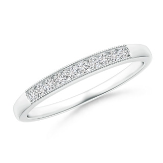 1.5mm HSI2 Milgrain Outlined Channel-Set Diamond Ten Stone Band in 9K White Gold