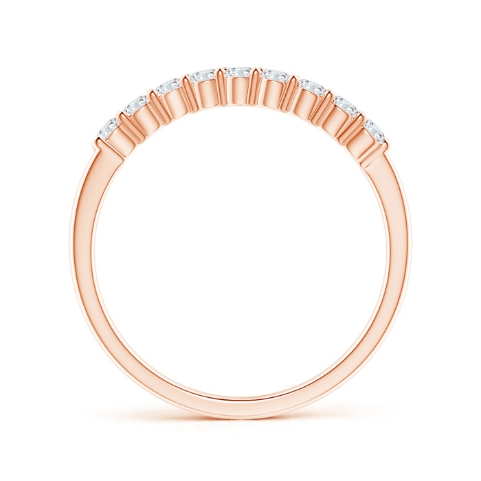 2.1mm GVS2 Nine Stone Shared Prong Diamond Wave Wedding Band in Rose Gold product image