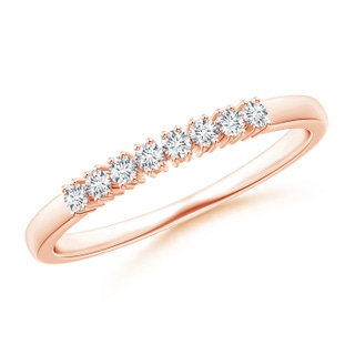 1.7mm GVS2 Eight Stone 4-Prong Set Diamond Wedding Band in Rose Gold