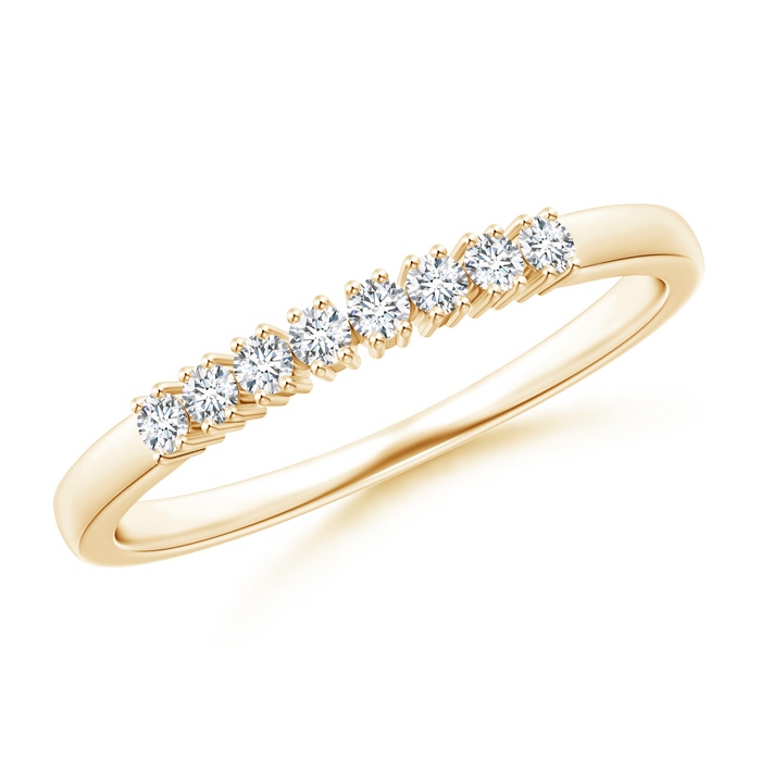 1.7mm GVS2 Eight Stone 4-Prong Set Diamond Wedding Band in Yellow Gold