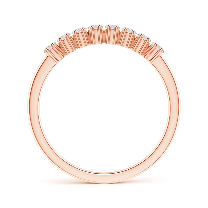 2.1mm HSI2 Eight Stone 4-Prong Set Diamond Wedding Band in Rose Gold side-1