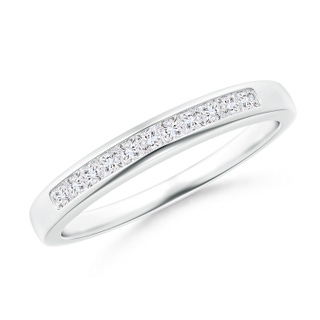 1.5mm GVS2 Eleven Stone Channel-Set Princess Diamond Wedding Ring in White Gold