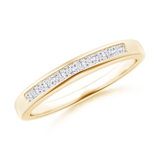 1.5mm GVS2 Eleven Stone Channel-Set Princess Diamond Wedding Ring in Yellow Gold