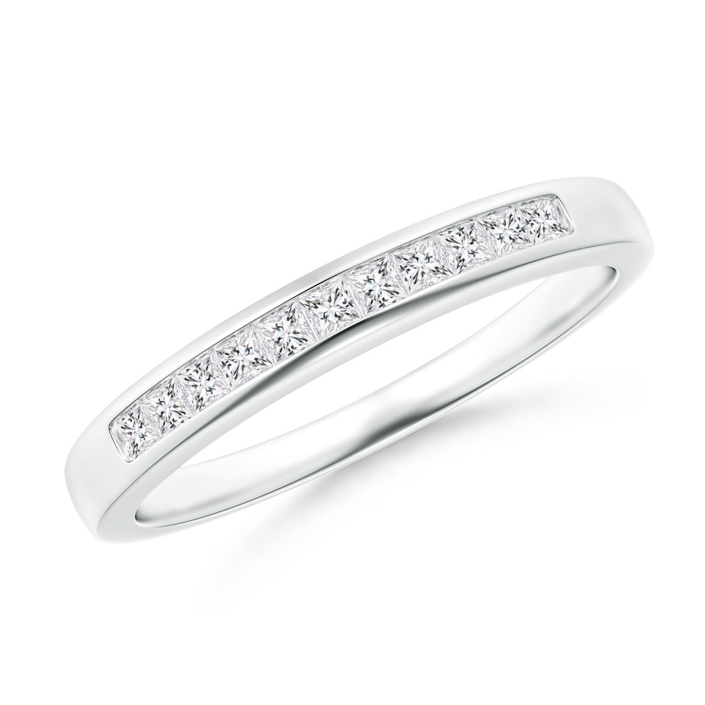 1.5mm HSI2 Eleven Stone Channel-Set Princess Diamond Wedding Ring in White Gold
