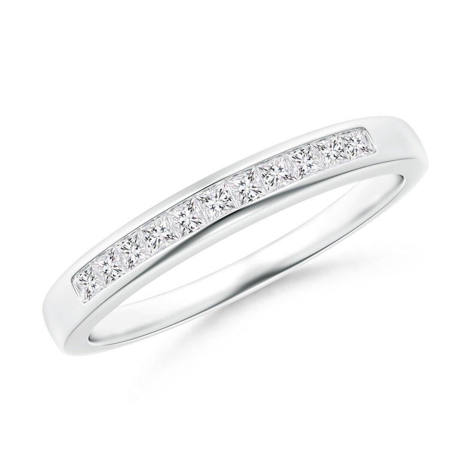 1.5mm HSI2 Eleven Stone Channel-Set Princess Diamond Wedding Ring in White Gold 