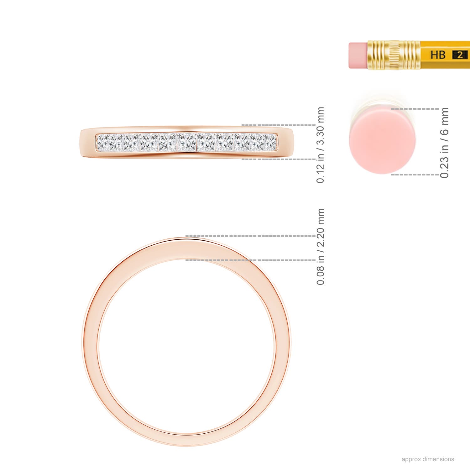 H, SI2 / 0.36 CT / 14 KT Rose Gold