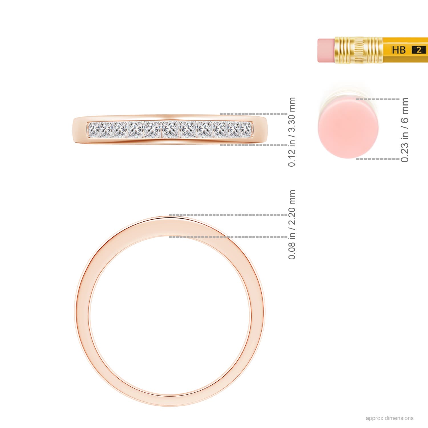 I-J, I1-I2 / 0.36 CT / 14 KT Rose Gold