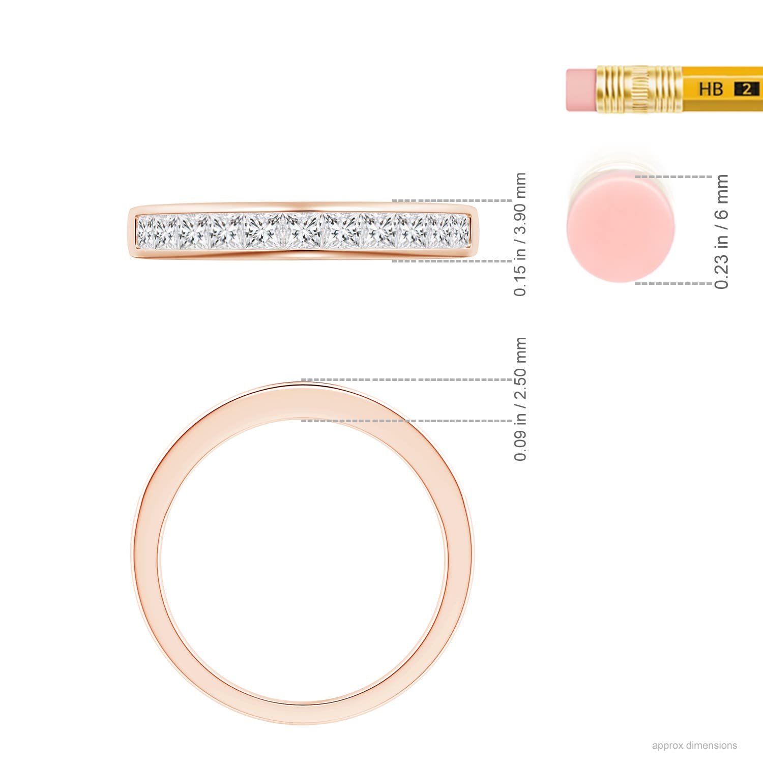 H, SI2 / 0.77 CT / 14 KT Rose Gold