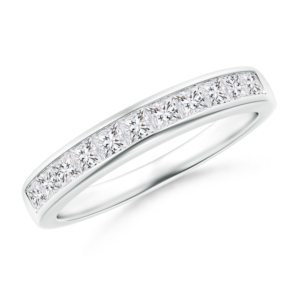 2.2mm HSI2 Eleven Stone Channel-Set Princess Diamond Wedding Ring in White Gold 