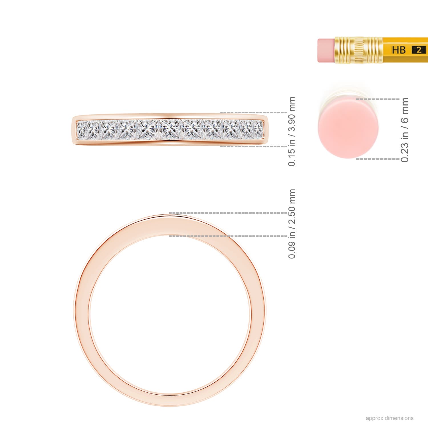 I-J, I1-I2 / 0.77 CT / 14 KT Rose Gold