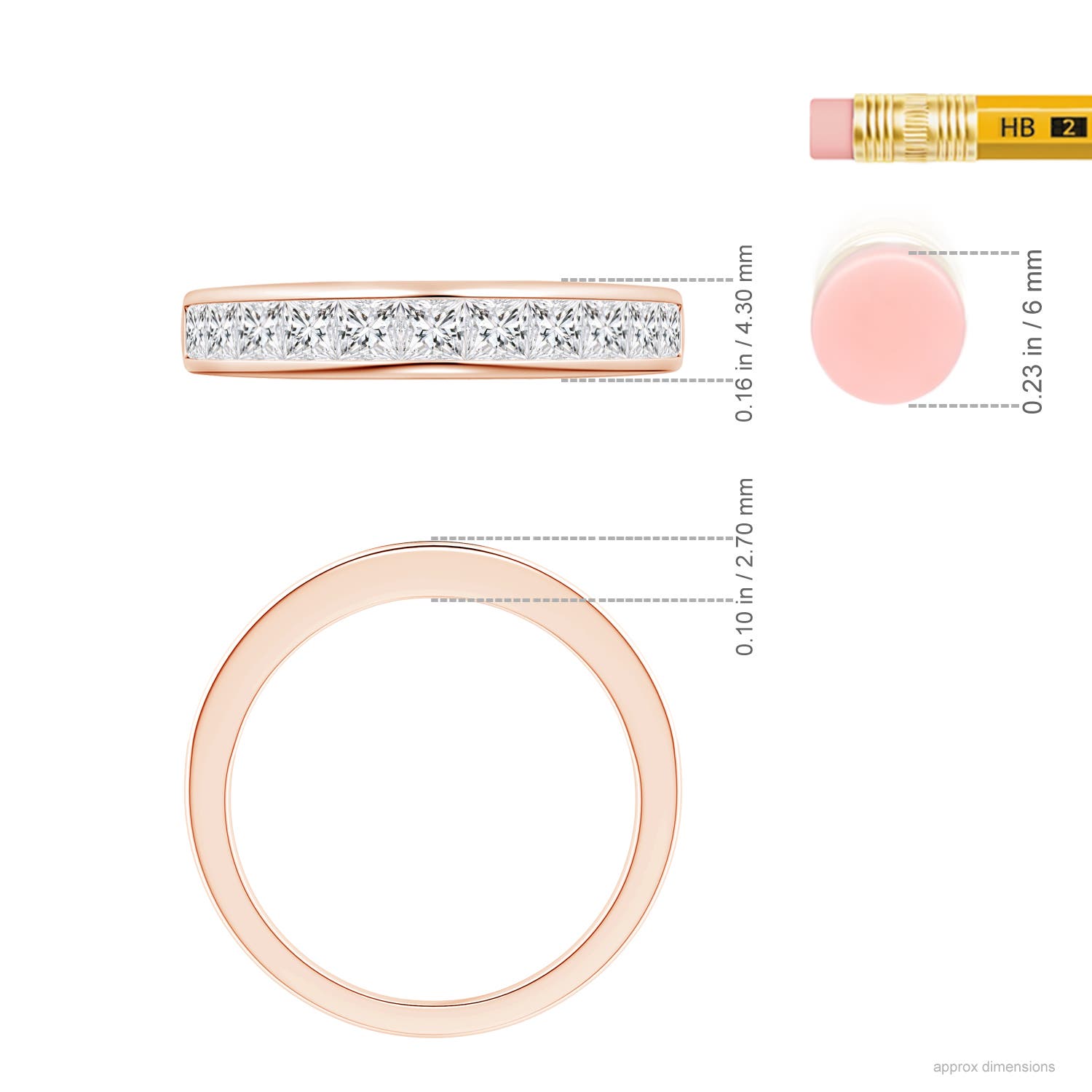 H, SI2 / 1.1 CT / 14 KT Rose Gold