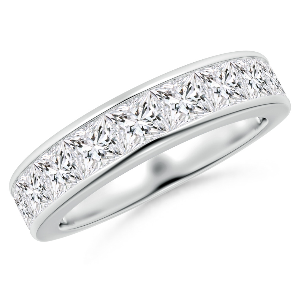 3.5mm HSI2 Eleven Stone Channel-Set Princess Diamond Wedding Ring in White Gold