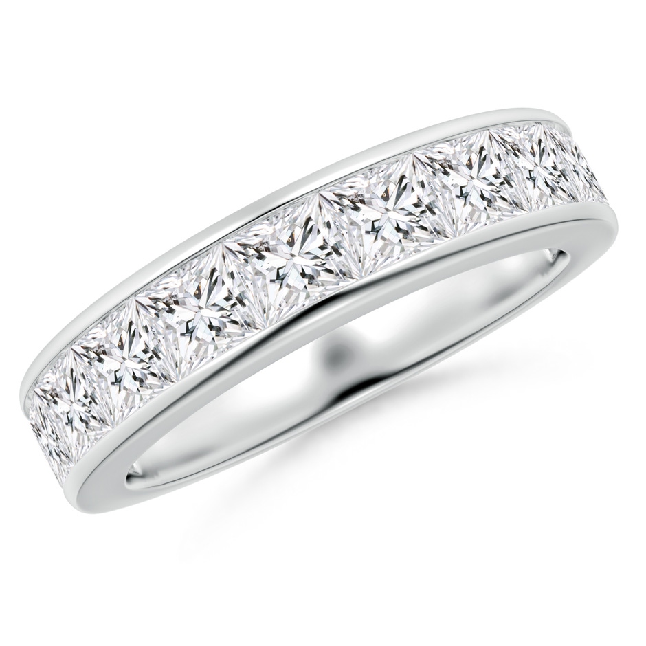 3.5mm HSI2 Eleven Stone Channel-Set Princess Diamond Wedding Ring in White Gold 