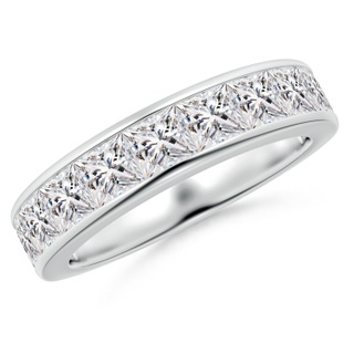 3.5mm IJI1I2 Eleven Stone Channel-Set Princess Diamond Wedding Ring in P950 Platinum