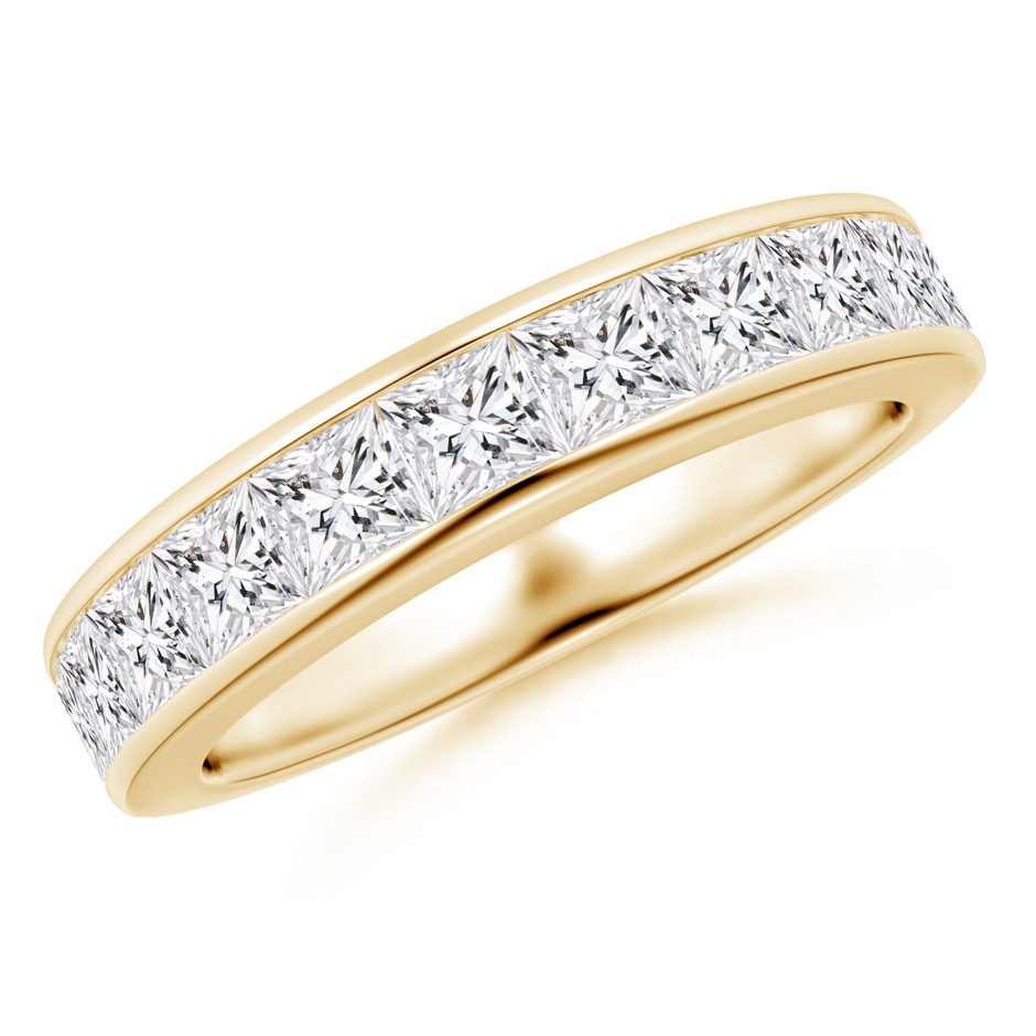 3mm HSI2 Eleven Stone Channel-Set Princess Diamond Wedding Ring in Yellow Gold 