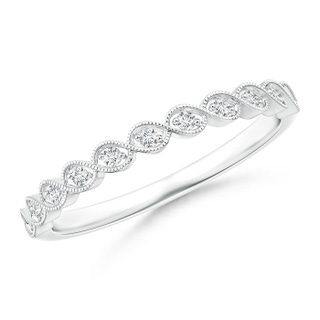 1.25mm GVS2 Asymmetrical Infinity-Motif Diamond Half Eternity Band in White Gold