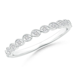 1.25mm HSI2 Asymmetrical Infinity-Motif Diamond Half Eternity Band in White Gold