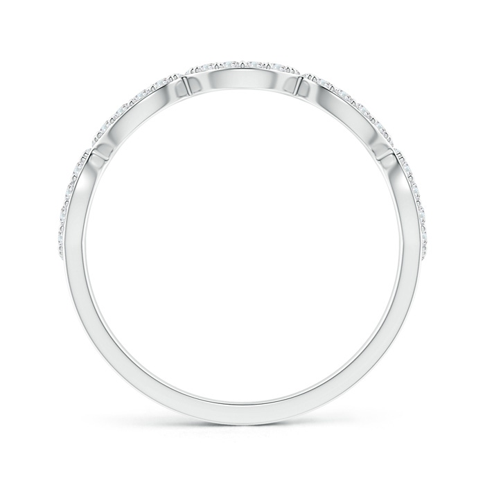 1.1mm GVS2 Entwined Oval Link Diamond Half Eternity Wedding Band in P950 Platinum side-1
