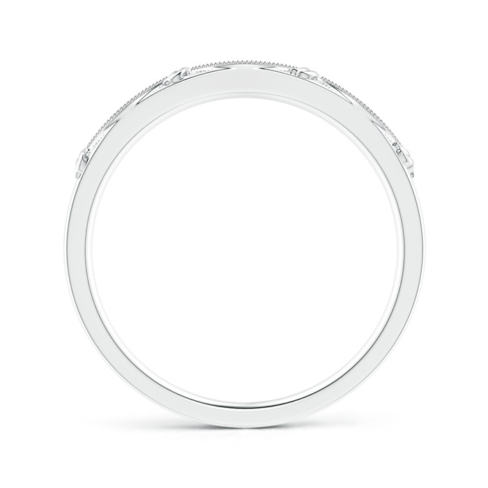 1.7mm IJI1I2 Art Deco Diamond Marquise-Motif Wedding Band in 10K White Gold product image