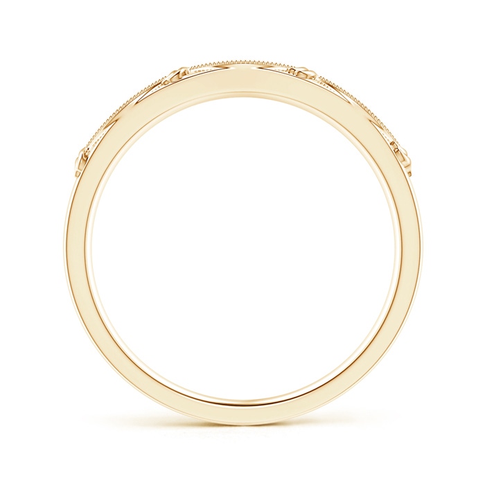 1.7mm IJI1I2 Art Deco Diamond Marquise-Motif Wedding Band in Yellow Gold side-1