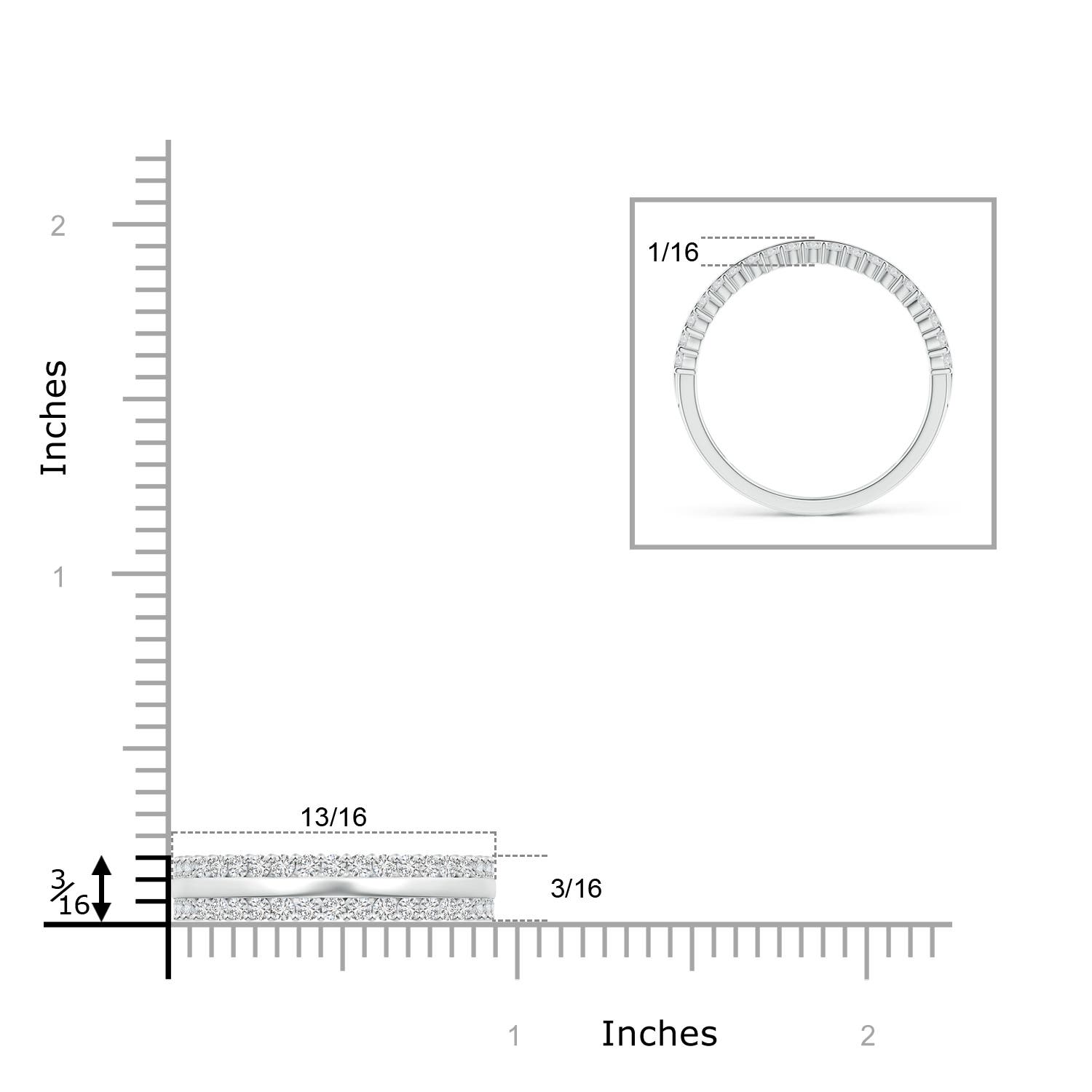 H, SI2 / 0.46 CT / 14 KT White Gold