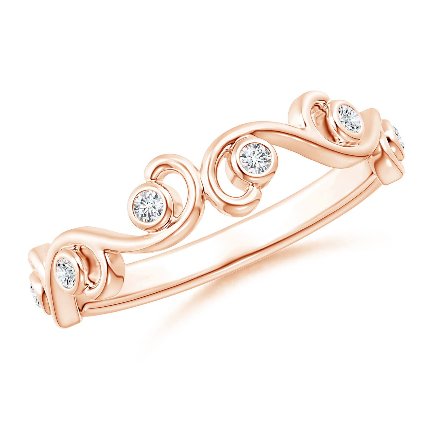 G, VS2 / 0.13 CT / 14 KT Rose Gold