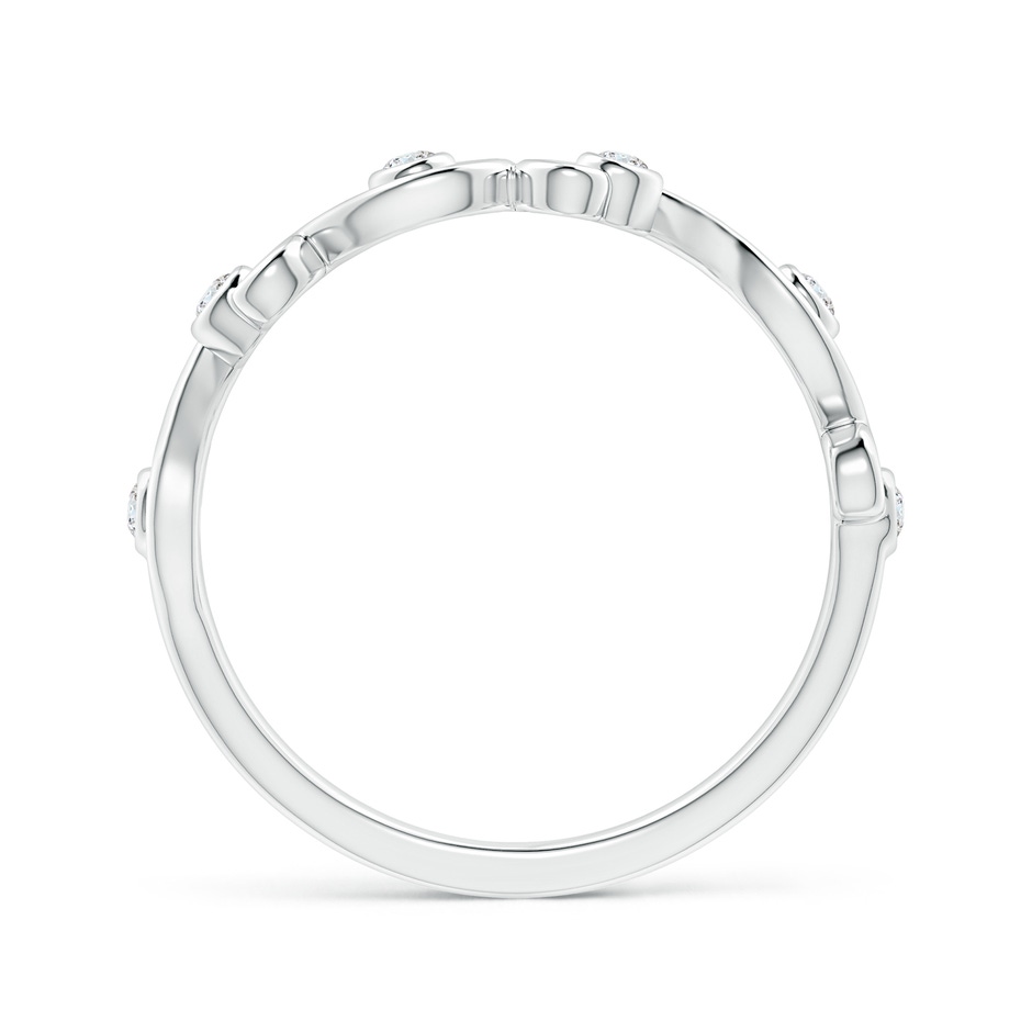 1.7mm GVS2 Bezel Set Diamond Ivy Scroll Half Eternity Band in White Gold side-1