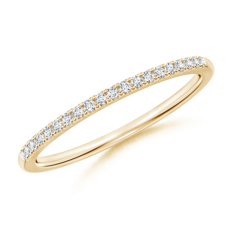1.1mm GHVS Classic Diamond Half Eternity Women's Wedding Band in Yellow Gold 