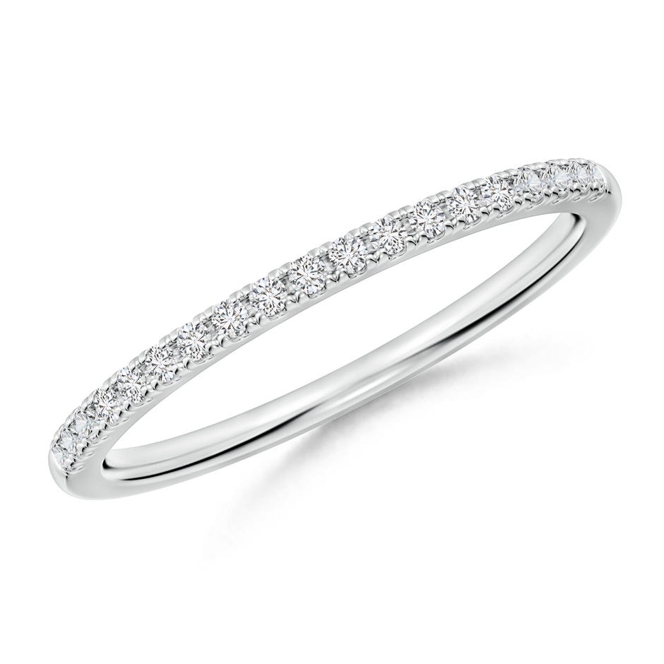 1.2mm HSI2 Classic Diamond Half Eternity Women's Wedding Band in White Gold 