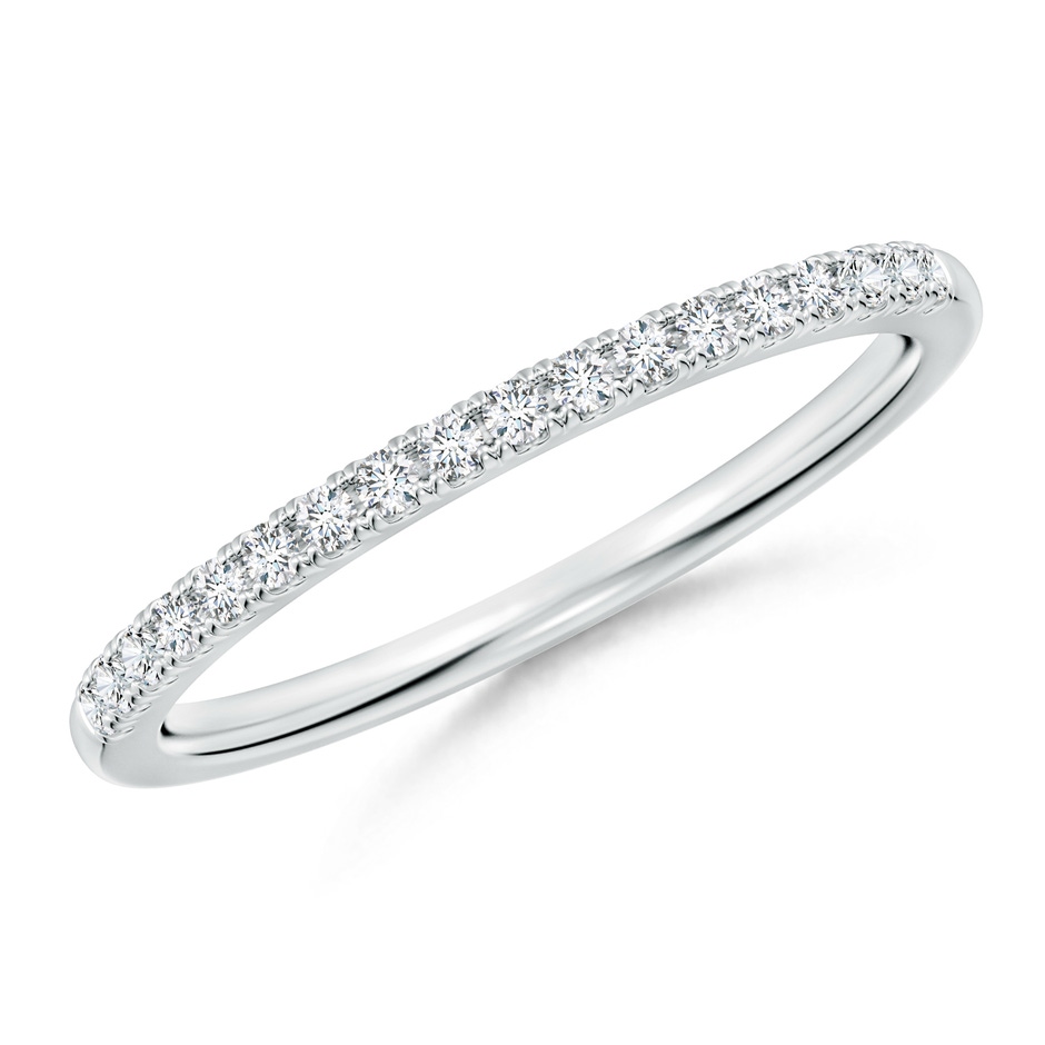 1.3mm GHVS Classic Diamond Half Eternity Women's Wedding Band in White Gold 