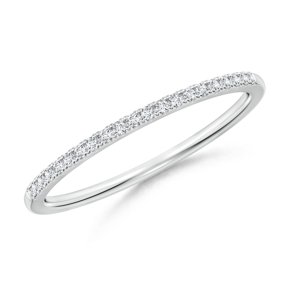 1mm GHVS Classic Diamond Half Eternity Women's Wedding Band in White Gold 