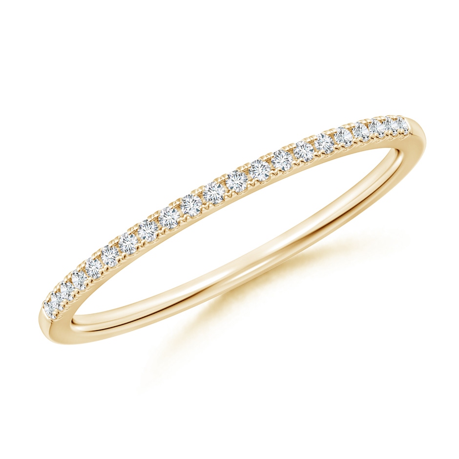 1mm GHVS Classic Diamond Half Eternity Women's Wedding Band in Yellow Gold 