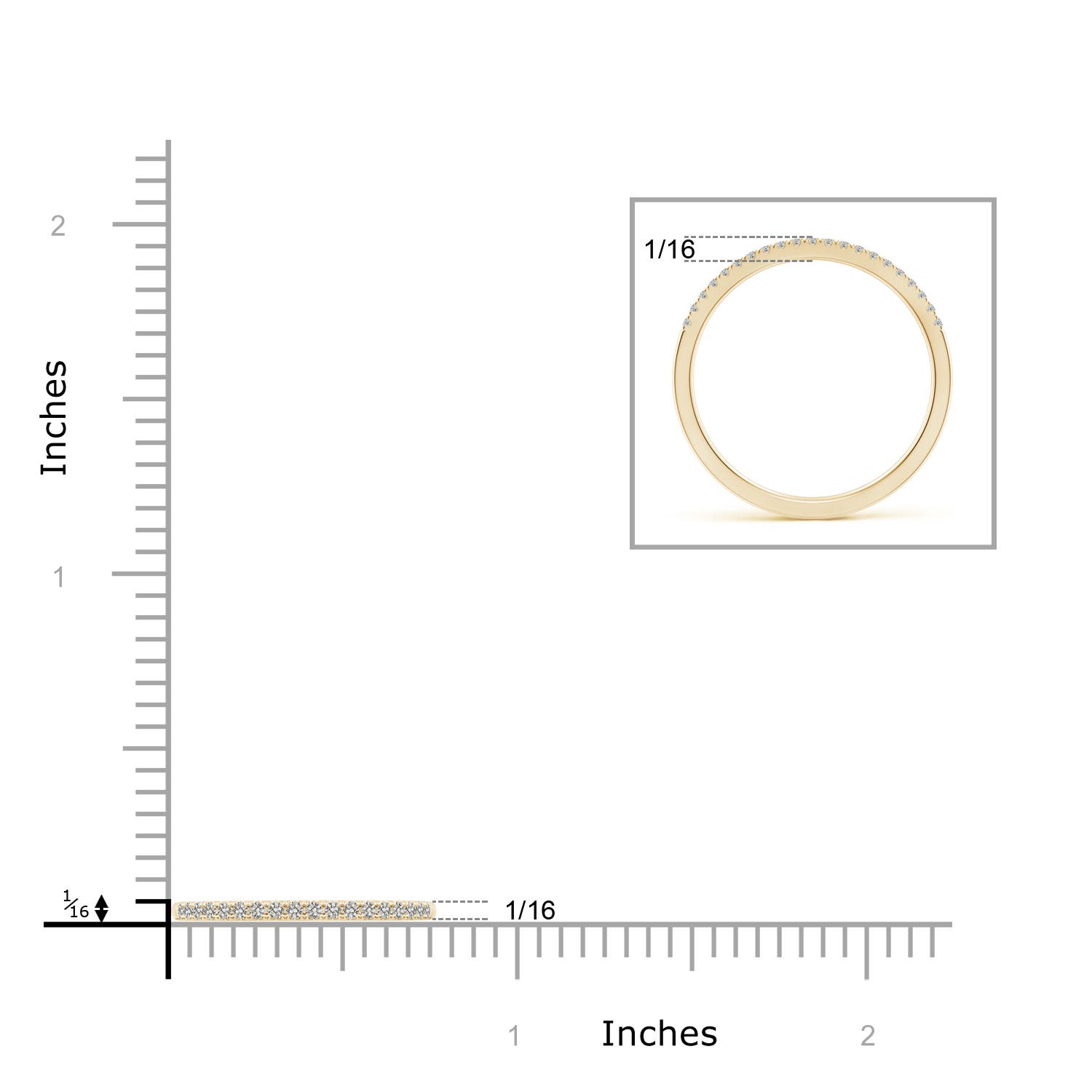 J I2 / 0.11 CT / 14 KT Yellow Gold