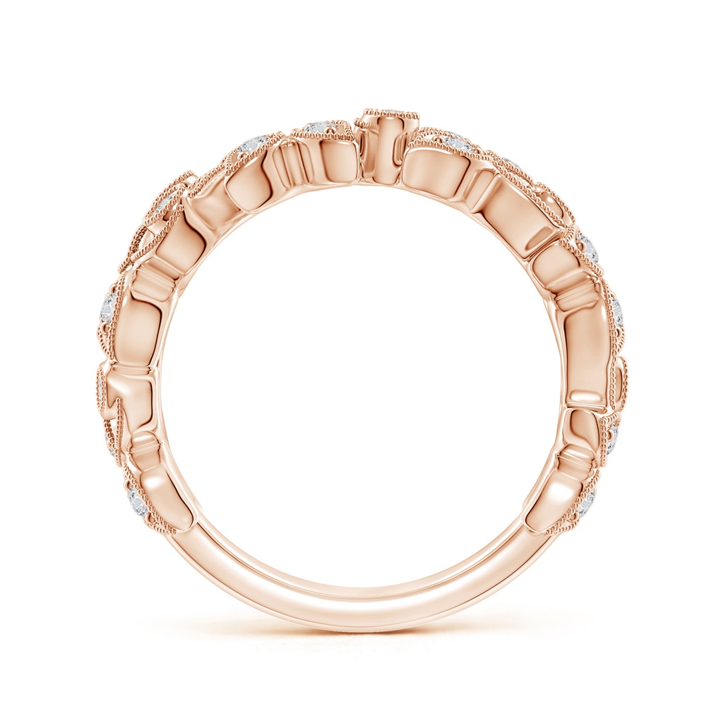 1.5mm HSI2 Nature Inspired Round Diamond Vine Band in Rose Gold Side-1