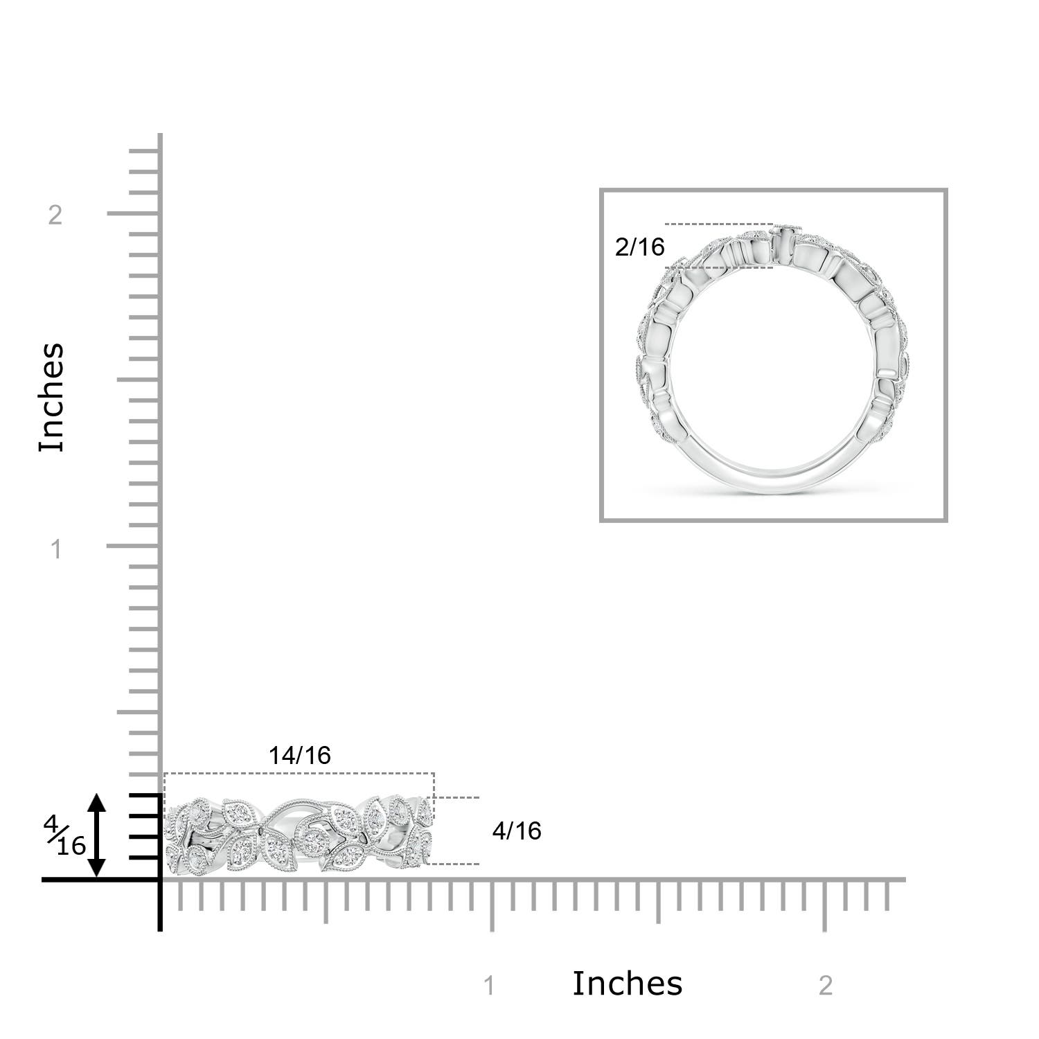 H, SI2 / 0.6 CT / 14 KT White Gold