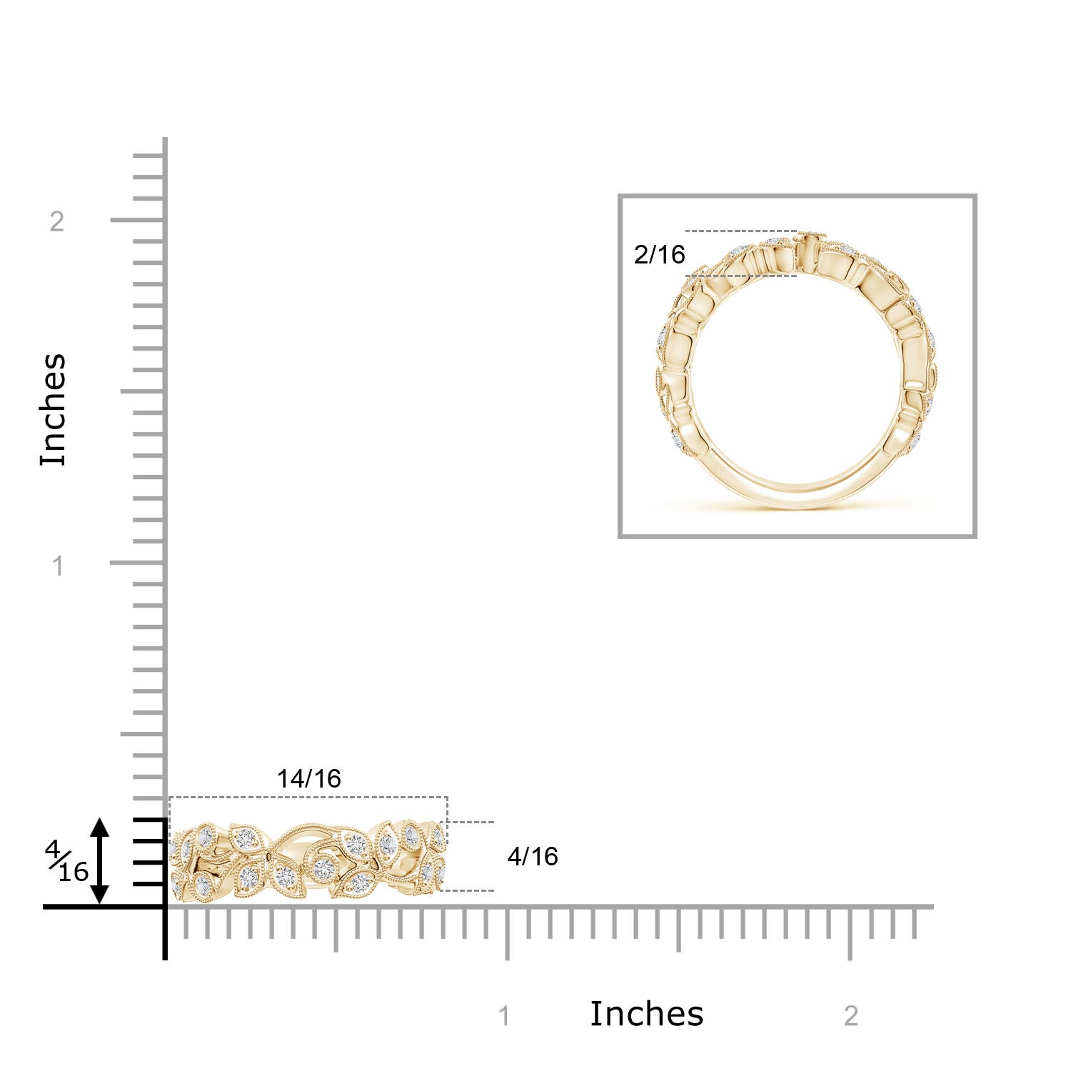 H, SI2 / 0.6 CT / 14 KT Yellow Gold