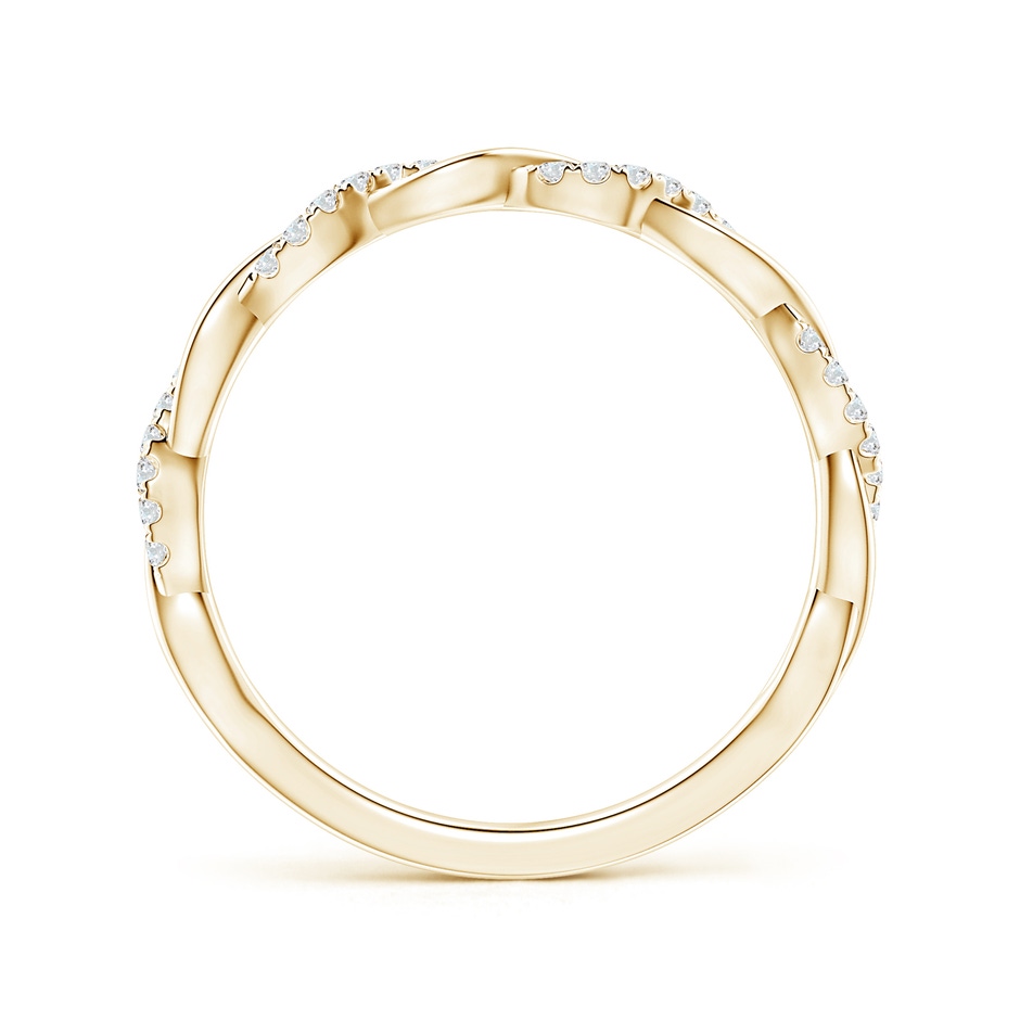 1mm GVS2 Pavé-Set Diamond Twist Band For Her in 10K Yellow Gold side-1