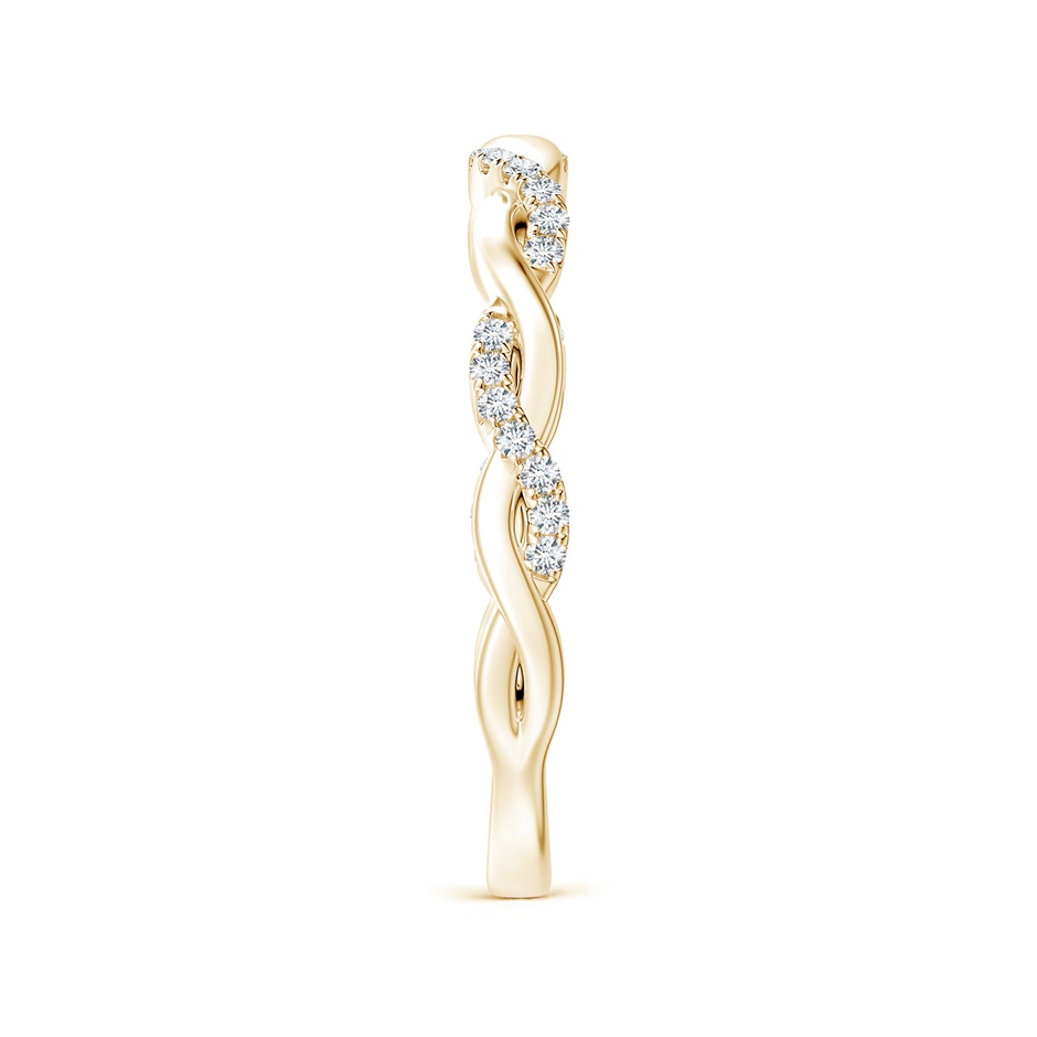 1mm GVS2 Pavé-Set Diamond Twist Band For Her in 10K Yellow Gold side-2