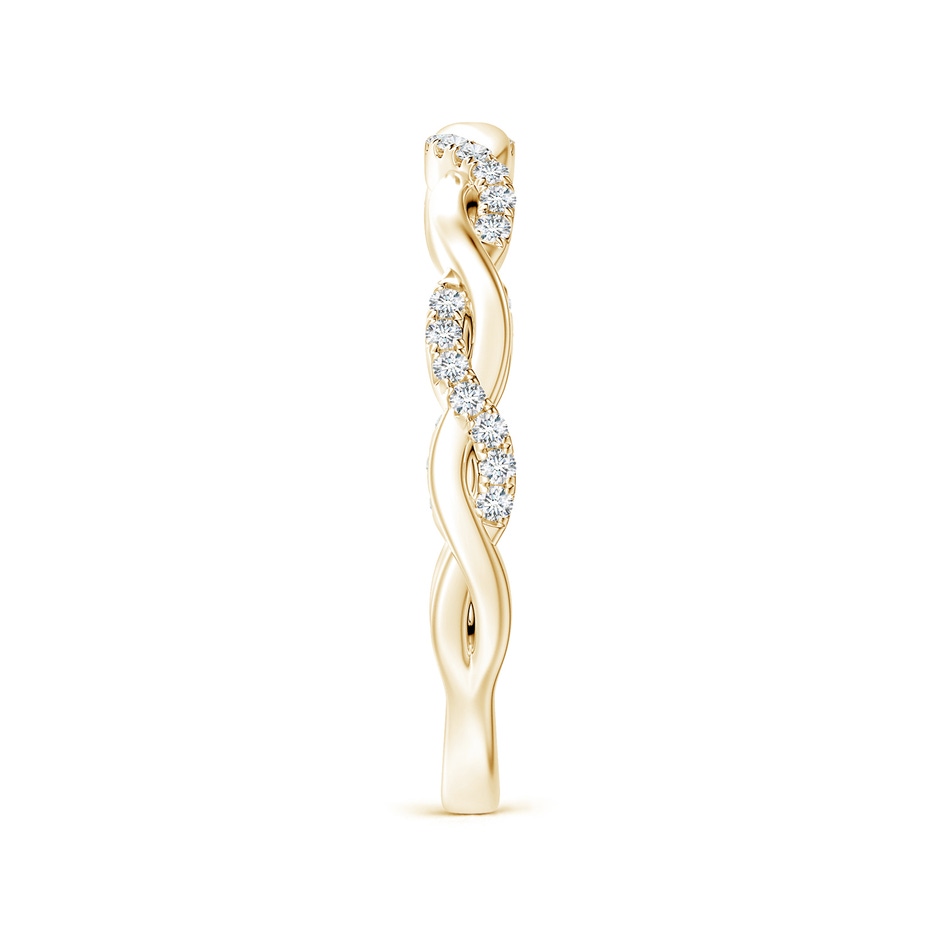 1mm GVS2 Pavé-Set Diamond Twist Band For Her in 9K Yellow Gold side-2