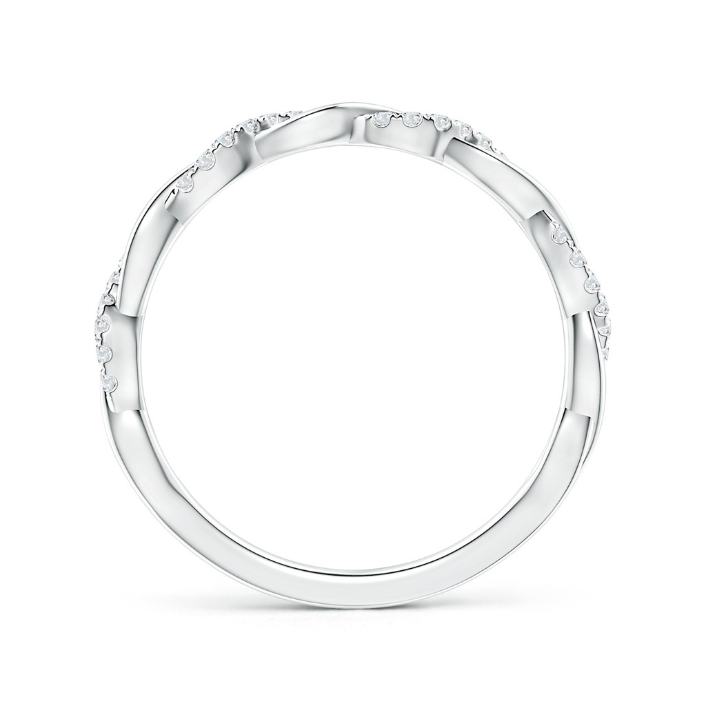 1mm GVS2 Pavé-Set Diamond Twist Band For Her in White Gold Side-1